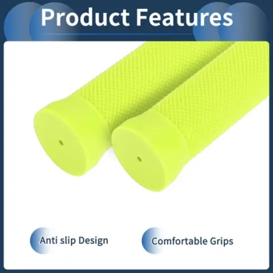 Unique Bargains Bike Handlebar Grips Covers 5.12" Yellow 1 Pair image {4}