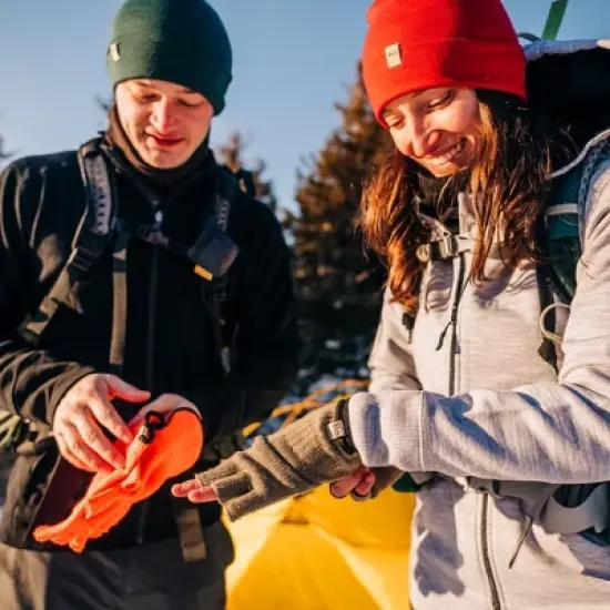 Minus33 Merino Wool Lightweight - Fingerless Gloves Black L image {4}