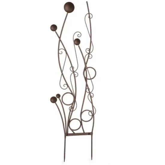 Wind & Weather Gold and Brown Abstract Metal Trellis image {4}