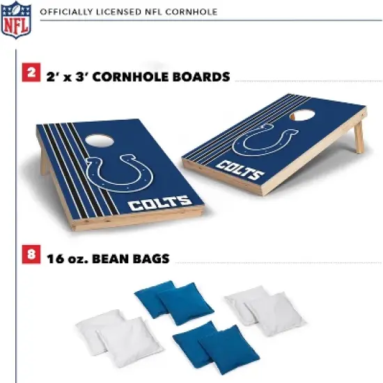 NFL Indianapolis Colts 2'x3' Wood Cornhole Set image {1}