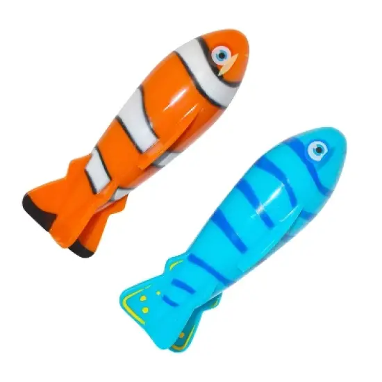 CocoNut Outdoor Torpedo Racers Dive Toys - 6-Pack Assortment (2 Whales, 2 Submarines, 2 Tropical Fish) image {4}