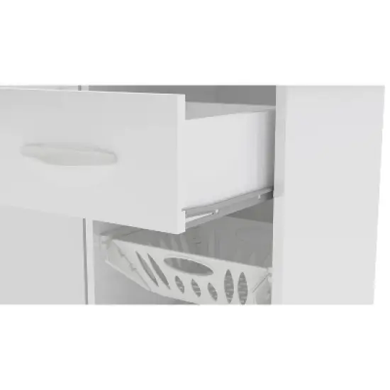 Compact Fruit Cabinet with 3 Baskets White - Polifurniture image {1}
