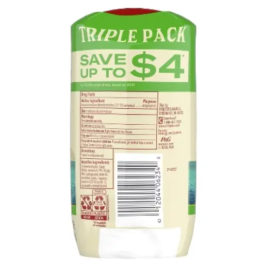 Old Spice Men's Antiperspirant & Deodorant - Fiji with Palm Tree - 2.6oz/3pk image {10}