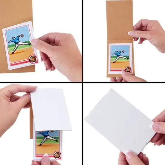 Stockroom Plus 75 Pack Corrugated Cardboard Sleeves for Sports Cards, Trading Card Shipping Supplies, Flat Vending 3 x 4.5" image {7}