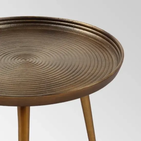 Everts Modern Accent Table Brass - Christopher Knight Home image {4}
