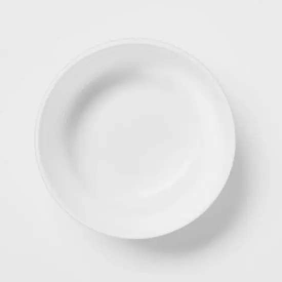 Porcelain Beaded Rim Cereal Bowl 20oz White - Threshold&trade;: Textured Round Porcelain, Microwave & Dishwasher Safe image {2}