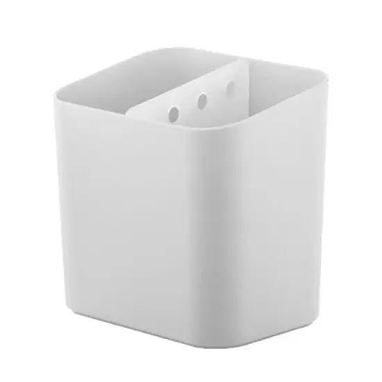 OU Utensil Holder with Removable Divider, Nonslip Cutlery Drainer, Scratch Resistant Finish with Built In Reservoir, Kitchen Sink Caddy image {5}