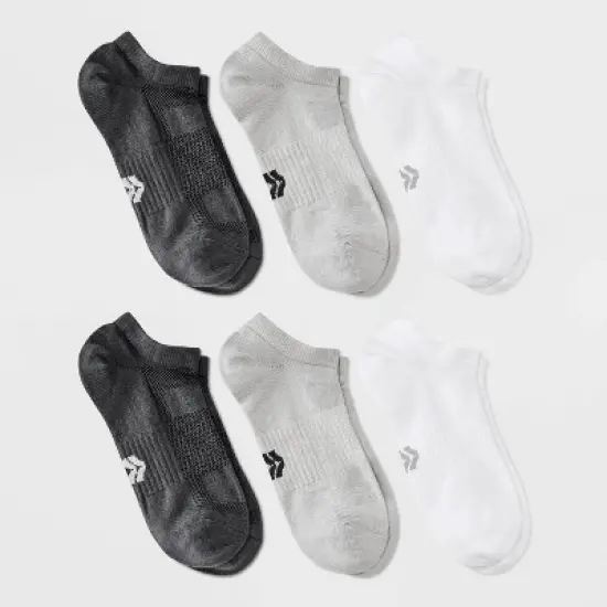 Women's Lightweight Lattice 6pk Low Cut Socks - All In Motion&trade; White/Gray/Black 4-10: Arch Support, Reinforced Heel & Toe image {3}