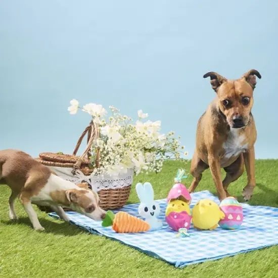 BARK Easter Harriet and Carrot Dog Animal Plush Toy - 2pc image {5}