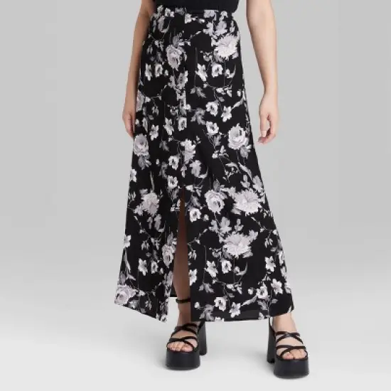 Women's Button-Front Printed Midi Skirt - Wild Fable&trade; image {1}