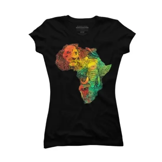 Junior's Design By Humans Africa II By RicoMambo T-Shirt image {3}