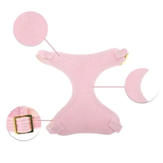 Unique Bargains Adjustable Dog Harness Pink 1 Set image {2}