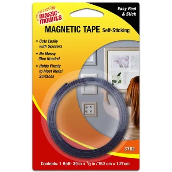 Magic-Mounts&reg; Magnetic Tape, 1/2" x 30" Roll, Pack of 12 image {1}