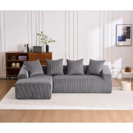 NicBex Couches for Living Room Modern Sectional Couch Full Sponge Compression 3-seater Sofa Couch Combining Chaise Longue image {5}