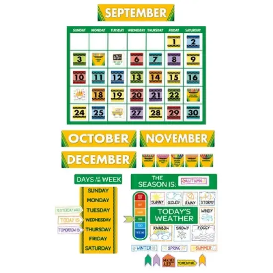 Eureka&reg; Crayola&reg; Calendar Bulletin Board Set image {3}
