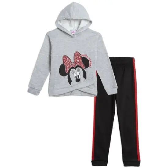Disney Minnie Mouse Girls Fleece Pullover Hoodie and Pants Outfit Set Little Kid  image {10}