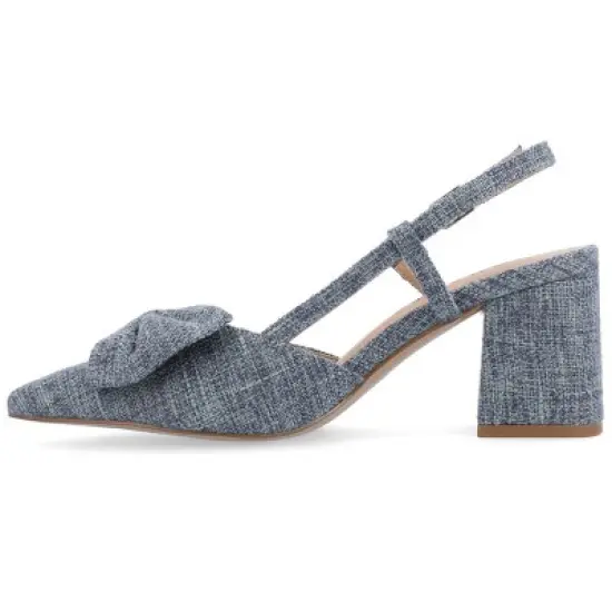 Journee Collection Womens Tailynn Sling Back Block Heel Pumps image {1}