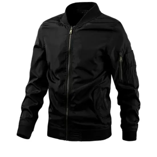 Lars Amadeus Men's Varsity Bomber Jacket Zipper Lightweight Baseball Jackets image {8}