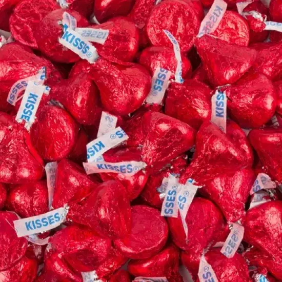 124 Pcs Thanksgiving Candy Party Favors Hershey's Miniatures & Chocolate Kisses - Red image {1}