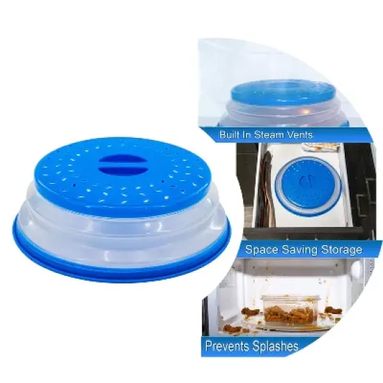 5 Star Super Deals Microwave Splatter Guard Cover Collapsible Lid Food Protection and Easy Storage BPA-Free Dishwasher Safe Heat Resistant image {2}