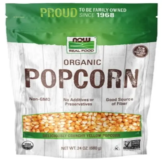 Popcorn Organic Non-GE by Now Foods  -  24 oz Popcorn image {2}