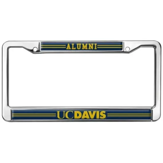 UC Davis Alumni Logo Full Size Standard License Plate Metal Frame image {7}