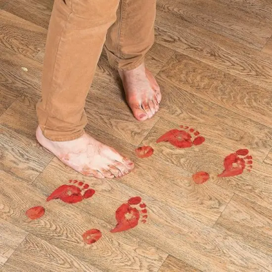 Bloody Footprint Floor Cling image {1}