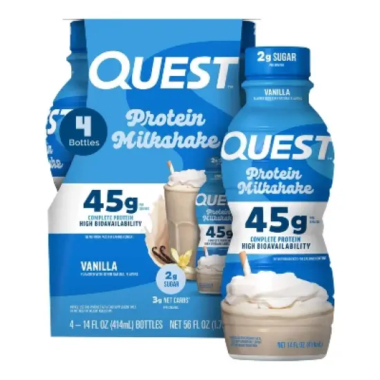 Quest Nutrition Ready to Drink High Protein Milkshake - Vanilla - 56 fl oz/4ct image {8}