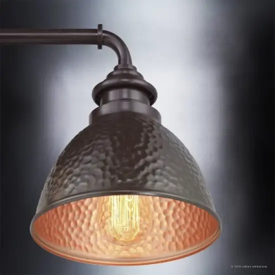 Urban Ambiance Luxury Hammered Outdoor Wall Light,  9-3/4" x 8",  Olde Bronze Finish, UHP1173 image {4}