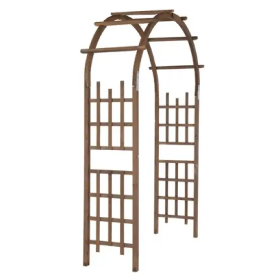 Karl Home 58.1'' W x 23.2'' D Outdoor Solid Wood Arbor image {5}