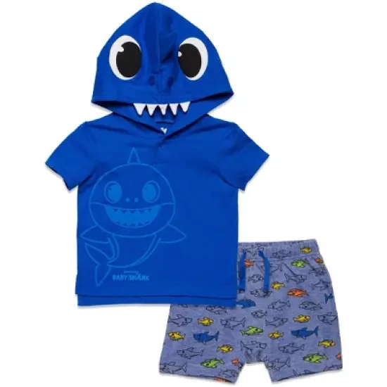 Pinkfong Baby Shark T-Shirt and French Terry Shorts Outfit Set Toddler image {10}