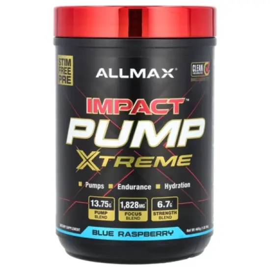 ALLMAX IMPACT&trade; PUMP XTREME, Blue Raspberry, 1.02 lbs (465 g) image {3}