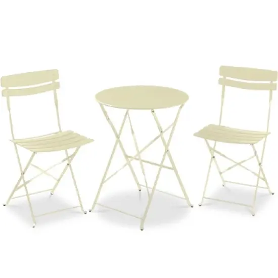 Best Choice Products 3-Piece Small Bistro Set, Folding Patio Furniture Set of 2 Chairs and Table image {14}