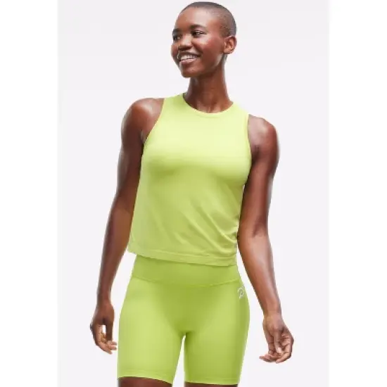 Peloton Women's Seamless Muscle Tank, Chartreuse image {4}