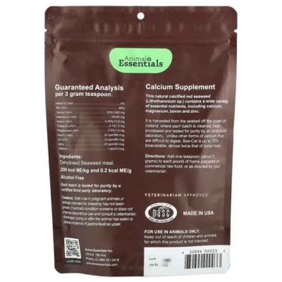 Animal Essentials Sea-Cal, For Dogs and Cats, 12 oz (340 g) image {1}
