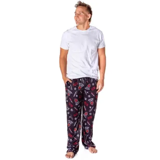 Stranger Things Men's Hellfire Club Roll For Your Life Lounge Pajama Pants image {3}