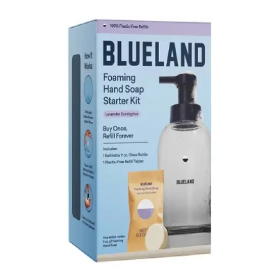 Blueland Hand Soap Starter Set - Slate Reusable Bottle and Lavender Scent Table - 2ct/0.3oz image {11}