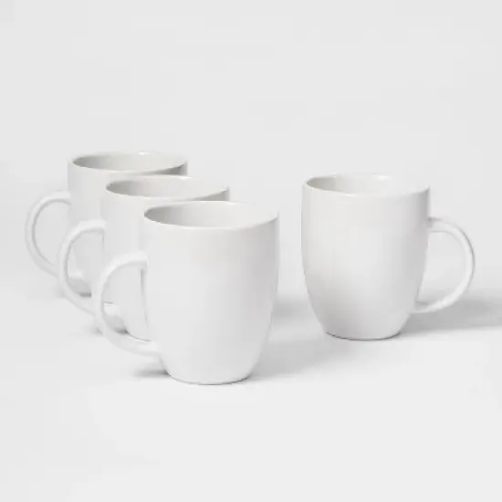 16.57oz Porcelain Coupe Coffee Mug White &ndash; Threshold&trade;: Microwave & Dishwasher Safe, Hot Beverages, All Ages image {1}