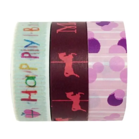 Wrapables Birthday Bash Washi Masking Tape (Set of 3) image {3}