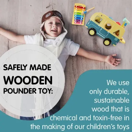 Leo & Friends School Bus Pound and Tap Bus Bench image {3}