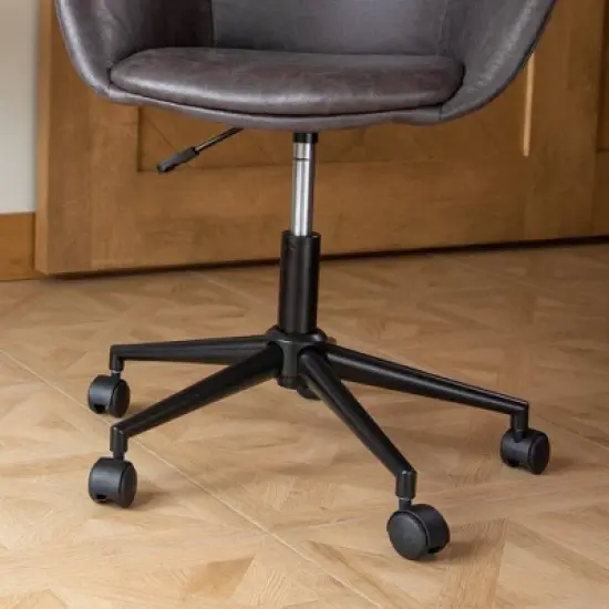 Modern Curved Back Barrel Office Chair - WOVENBYRD image {9}