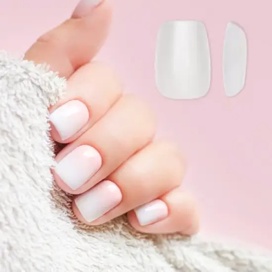 Unique Bargains Women's Full Coverage Fake Nails XS Gray White 1 Pc image {3}