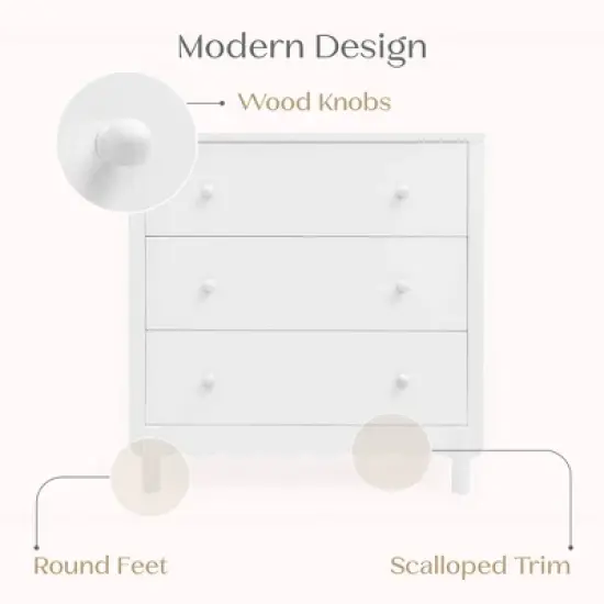 Delta Children William 3 Drawer Dresser with Changing Top image {5}