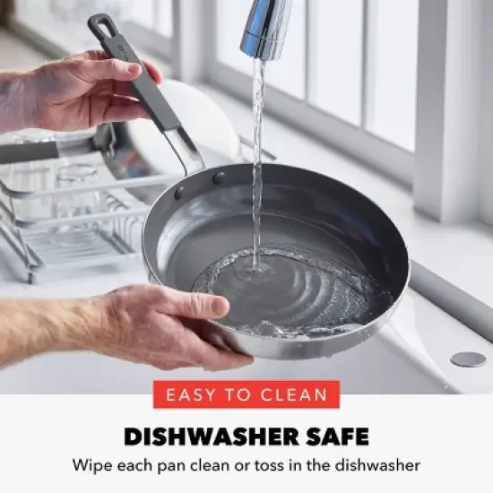 Bobby Flay 2pk (8" and 10") Stainless Steel Ceramic Nonstick Fry Pan Set image {8}