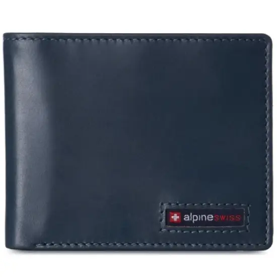 Alpine Swiss Nolan Mens RFID Protected Bifold Wallet Genuine Leather Comes in a Gift Box image {13}