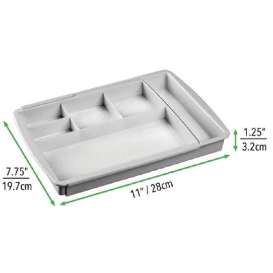 mDesign Expandable Makeup Organizer Tray for Bathroom Drawers image {8}