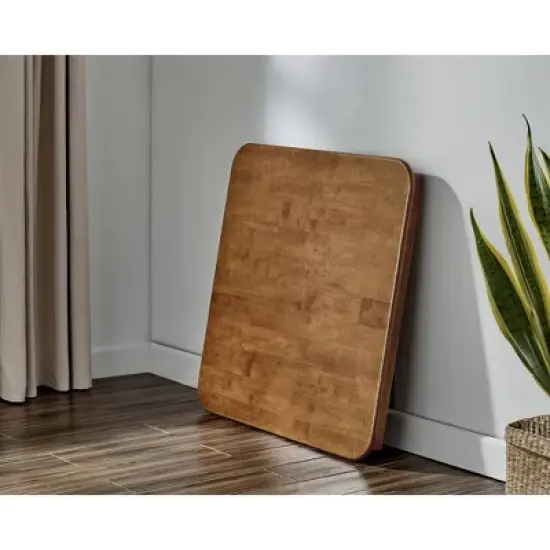 Straight Edge Folding Card Table Fruitwood - Stakmore image {2}