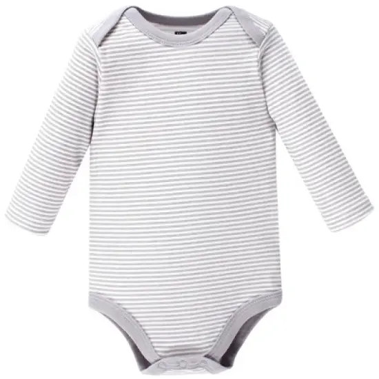 Hudson Baby Infant Boy Cotton Long-Sleeve Bodysuits 5pk, Mr Fox image {1}