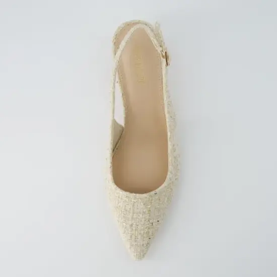 CUSHIONAIRE Women's Buzz Kitten Heel Sling Back Dress Shoe +Memory Foam, Wide Widths Available image {5}