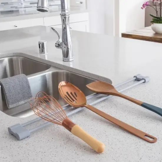 Better Houseware Over-Sink Drying Bar, Gray image {7}